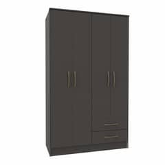 VEKKAHOME - Clóset Pequim 4 Puerta(s) 2 Cajón(es) 5 Repisa(s) 108.2x182.5x47 cm Negro