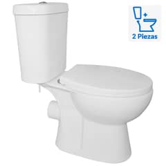 PMB - Sanitario Two piece a Muro 18 cm 4.8 Litros Aura Plus Blanco