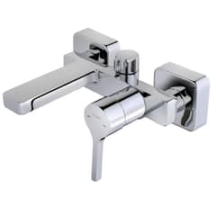 TEKA STROHM - Monomando grifo de baño ducha diseño minimalista con acabado cromado brillante
