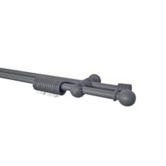 METALHSA - Set doble madera 25/25mm x 1.50 bola gris con argollas