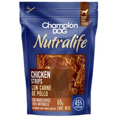 CHAMPION DOG - Snack nutralife strips de pollo 65 g