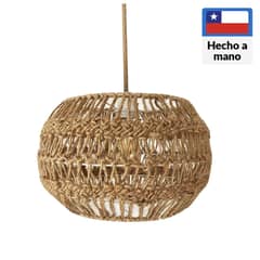 CAROLD STEVENS - Lámpara Colgante Bohoo Mimbre Café/Marrón 60 W 35 cm