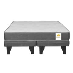 INNOVAMUEBLES - Cama Europea Confort Silver King tela Gris
