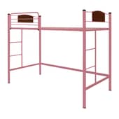 GENERICO - Cama alta Child 1,5 plaza rosado