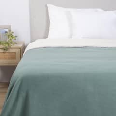 SOHOME - Frazada Polar-Sherpa Lisa 2 Plazas Celeste