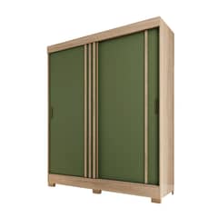HOME MOBILI - Clóset Barbados 2 Puerta(s) 6 Repisa(s) 159x200x48 cm Café/Verde