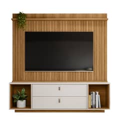 ONESSTA - Home estante 75 " Dakar Café y blanco 183x185x39 cm