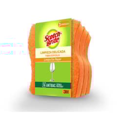 SCOTCH BRITE - Esponja cero rayas naranja x3