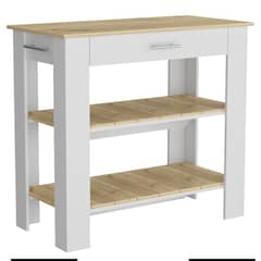 TUHOME - Isla de Cocina Cala 40 1 Cajón Blanco Macadamia