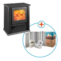 AMESTI - Estufa Leña Classic 500 Negro Negro
