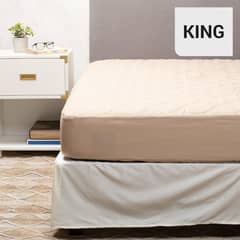 ARTHOME - Cubrecolchón + Faldón Beige King