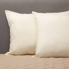 ARTHOME - Pack de 2 Almohadas Beige de Fibra sintética para Dormir 50x70 cm