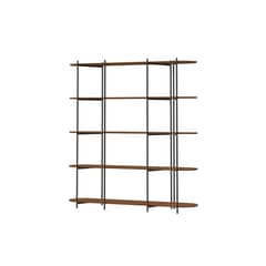 DECOCASA - Estante Enya 5 Nivel(es) 180x195x45.8 cm Canela/Negro