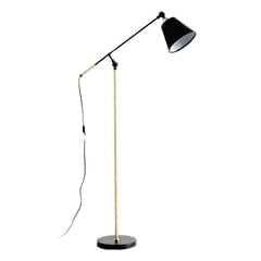 TEMPORA - Lámpara De Pie Ajustable Madera Y Negro