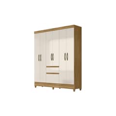 DI PORETTI - Clóset New Cuba 6 Puerta(s) 3 Repisa(s) 162x204x47 cm Café/Blanco