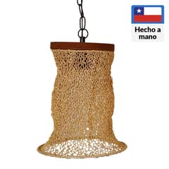 CAROLD STEVENS - Lámpara Colgante Madera Beige 60 W 31 cm