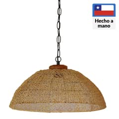 CAROLD STEVENS - Lámpara Colgante Madera Beige 60 W 46 cm