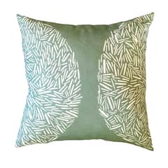 INES JOHNSON - Cojín Boho Salvia 44x44 cm Verde y crudo