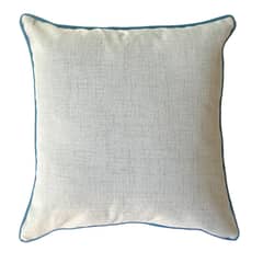 INES JOHNSON - Cojín Nube 50x50 cm Crudo y azul