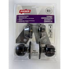 FIXSER - Cerraduras y Cerrojo Acceso Pomo Negro FX180BLC
