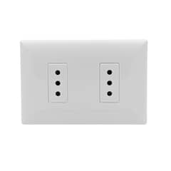 SINTHESI - Enchufe doble 10A armado S17 blanco