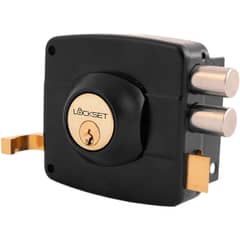 FIXSER - Cerradura Patio Sobreponer Negro