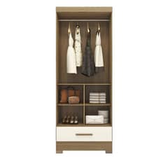 ALTAVISION - Closet Versatil 1 Cajón(es) 4 Repisa(s) 84x217x46.5 cm Café blanco