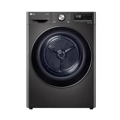 LG - Secadora 10 kg Carga Frontal con Condensación Acero negro DF10BVC2S6R