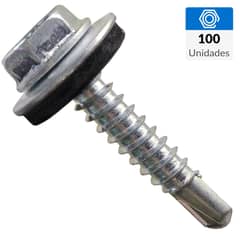 MAMUT - Tornillo Autoperforante Cabeza Hexagonal Metal 1 " 10 mm 100 Unidades