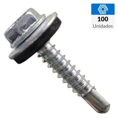 MAMUT - Tornillo Autoperforante Cabeza Hexagonal Metal 1 " 12 mm 100 Unidades