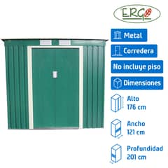 ERGO - Bodega de jardín 121x201x176 cm