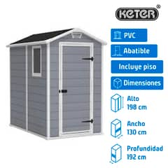 KETER - Bodega Jardín Manor Gris 198x130x192 cm