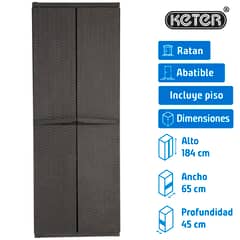 KETER - Organizador Rattan Gris 184x65x45 cm