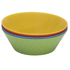 CASA BONITA - Bowl plástico colores 500 ml 4 unidades