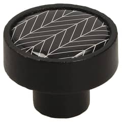FIXSER - Pomo 36mm haya negro mate gd08 rayas
