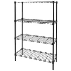 JUST HOME COLLECTION - Estante Acero 4 Nivel(es) 90x137x35 cm Negro