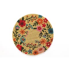 JUST HOME COLLECTION - Limpiapiés redondo flores 60 cm