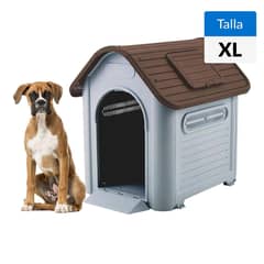 PETIZOOS - Casa XL para Perro 96x82x107 cm Café; Gris claro