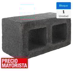 MULTIMARCA - Bloque liso gris 19x19x39 cm