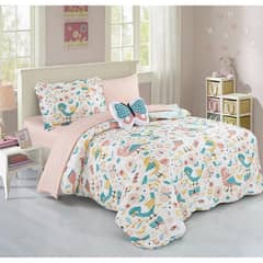 JUST HOME COLLECTION - Set quilt + sábana + cojín girl 1,5 plazas
