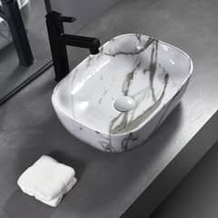 SENSI DACQUA - Lavamanos con Forma Rectangular Porcelana 46.5x13.5x32 cm