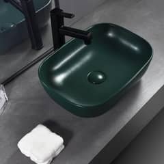 SENSI DACQUA - Lavamanos con Forma Rectangular Porcelana 46.5x13.5x32 cm