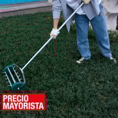 ERGO - Rodillo aireador para tierra de metal verde