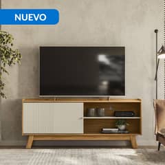JUST HOME COLLECTION - Mesa 65 " Aurum Natural/Blanco 160x66x36 cm