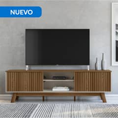JUST HOME COLLECTION - Mesa TV 75 " San Francisco Blanco/Natural 181x55x38 cm