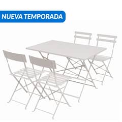 JUST HOME COLLECTION - Juego de comedor de terraza Bergamo 5 piezas