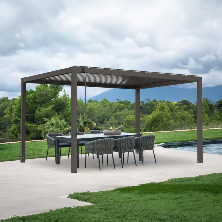 Pérgola De Madera Con Techo 3x2.5 Metros - Ideal Para Terraza O Spa - Oferta