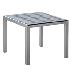 NON BRANDED - Mesa de Apoyo Cuadrada Polipropileno 90x74x90 cm Gris