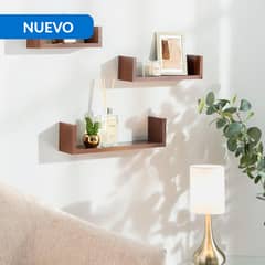 JUST HOME COLLECTION - Set de Repisas Melamina 3 Nivel(es) 42x42x9.8 cm Walnut