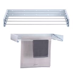 KLEINE WOLKE - Tendedero de Ropa Muro Metal 100x50x13 cm Blanco